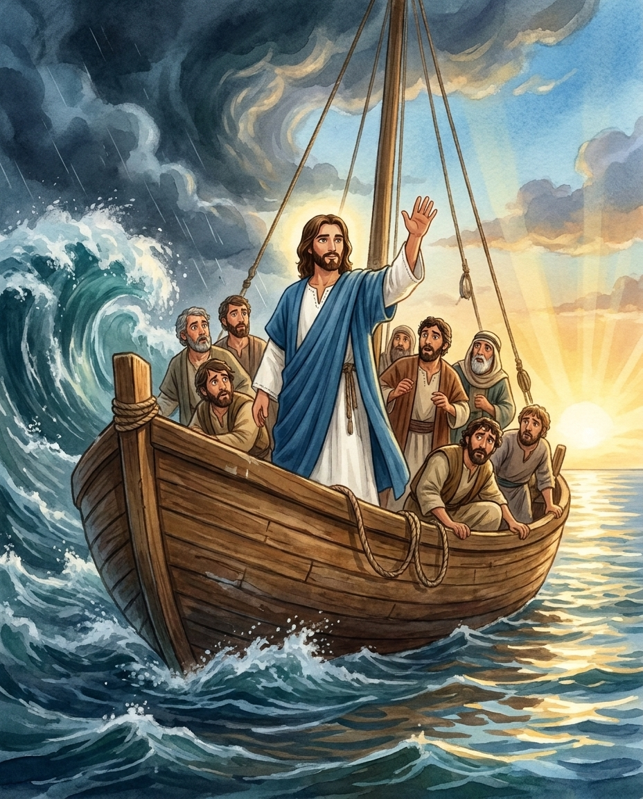 Capa do livro Jesus Acalma a Tempestade