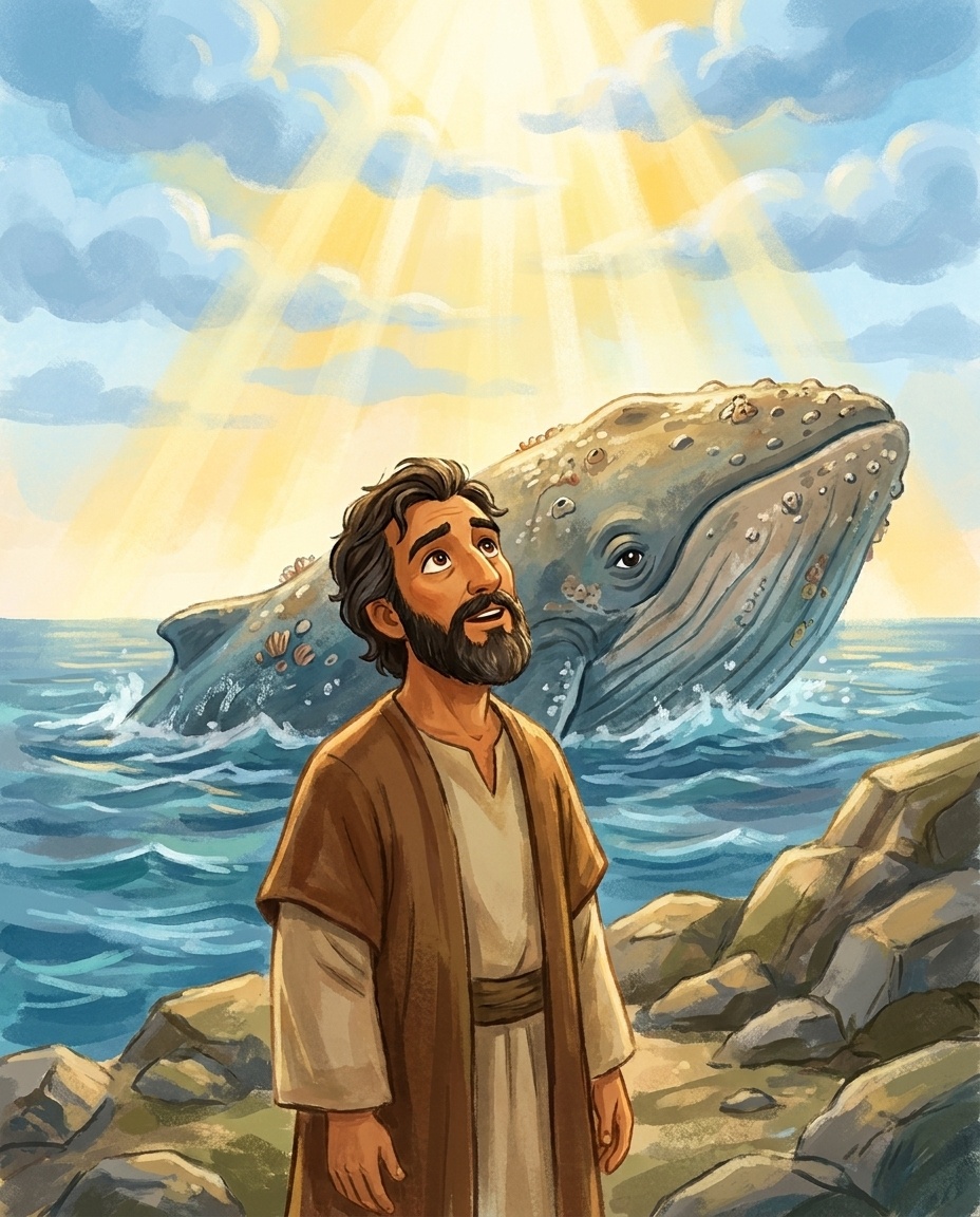 Capa do livro Jonas e o Grande Peixe